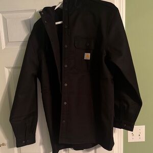 Carhartt Black Hooded Rain Defender Coat/Jacket